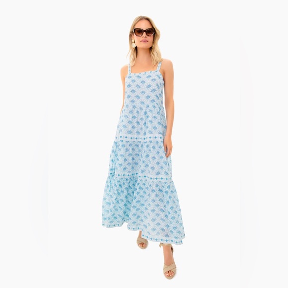Oliphant Dresses & Skirts - Oliphant Tuckernuck capella blue strappy maxi dress